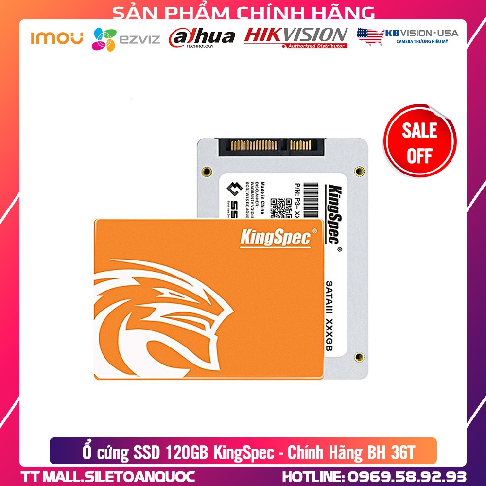[Giá Tốt] Ổ cứng SSD 120GB KingSpec - Sản phẩm chính hãng - Bảo hành 36 tháng !