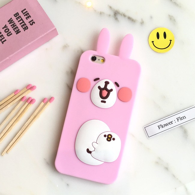 ốp lưng silicon hình thỏ dễ thương cho iphone 6/6s/i7+/ i8 + | BigBuy360 - bigbuy360.vn