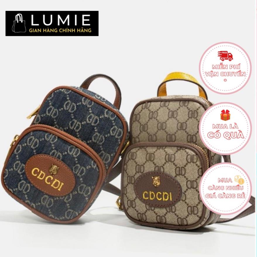 Balo mini túi nữ đeo chéo đi chơi, đi học lumie, da đẹp, cao cấp size 14cm LB142