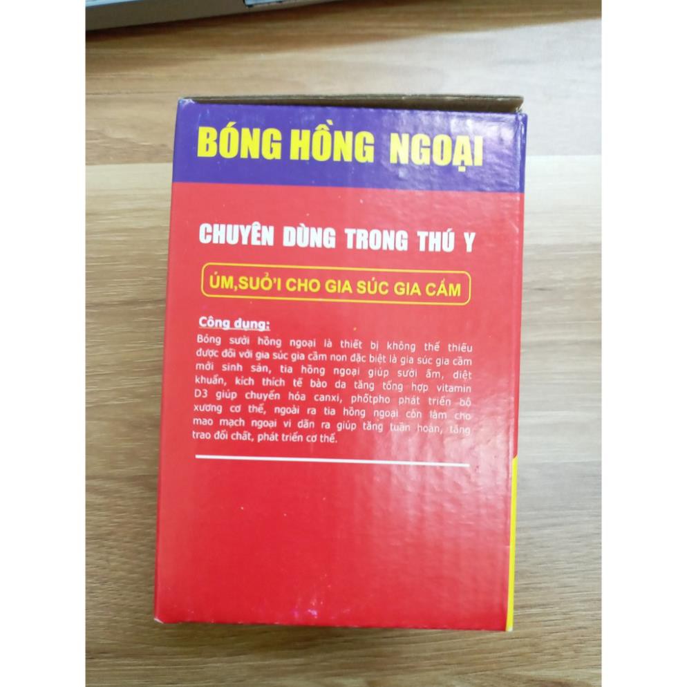 Bóng đèn Hồng ngoại sưởi ấm cho chó mèo, thú y SAO VIỆT cao cấp 75w