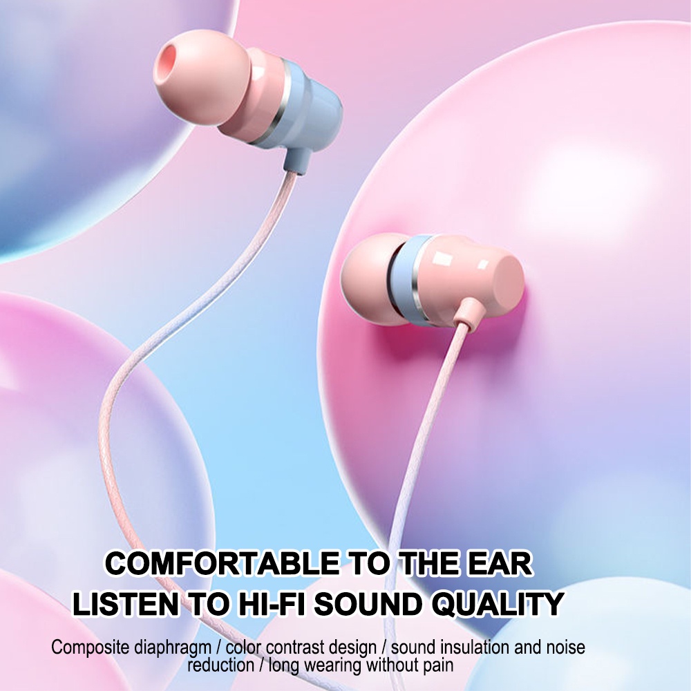 Tai nghe nhét tai VIRWIR âm thanh siêu trầm có microo tiện dụng giắc cắm 3.5mm