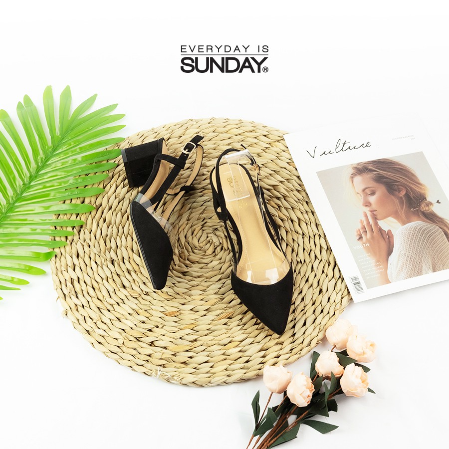 [Mã FASHIONMALLT4 giảm 15% đơn 150k] Giày Sandal Cao Gót Mũi Nhọn SUNDAY CG51