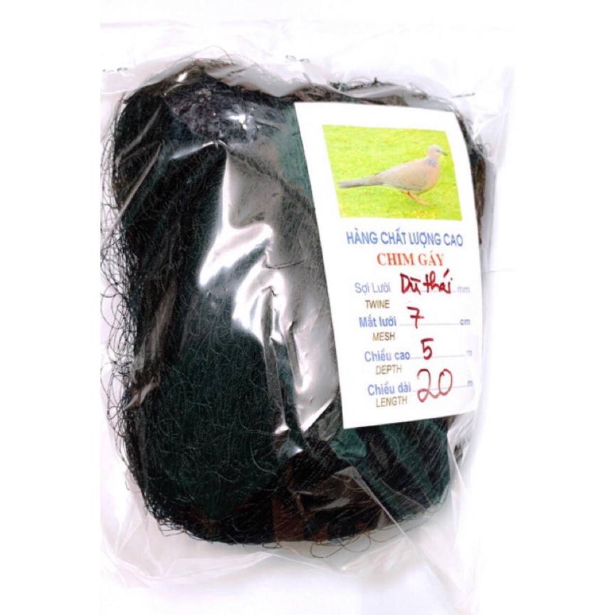 Lưới Bẫy Chim sợi dù Thái Lan. Cao 3m-5m dài 10m - 30m. Hàng chất lượng, siêu bền. Lưới Chim