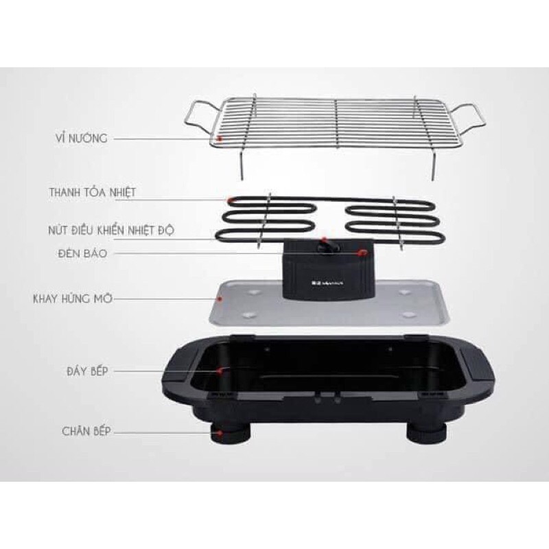 Bếp Nướng Điện Không Khói Electric Barbecue Grill