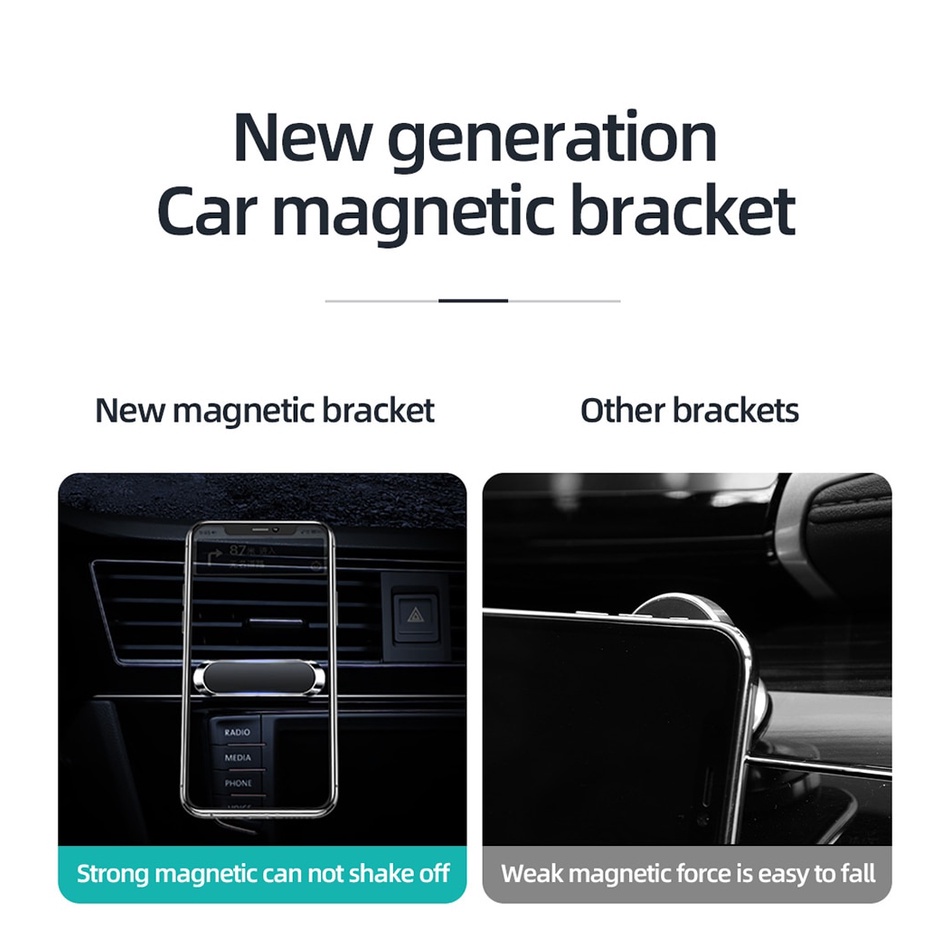Giá Đỡ Điện Thoại Hít Nam Châm Thông Dụng Gắn Xe Hơi Cho iPhone Samsung Mi Huawei