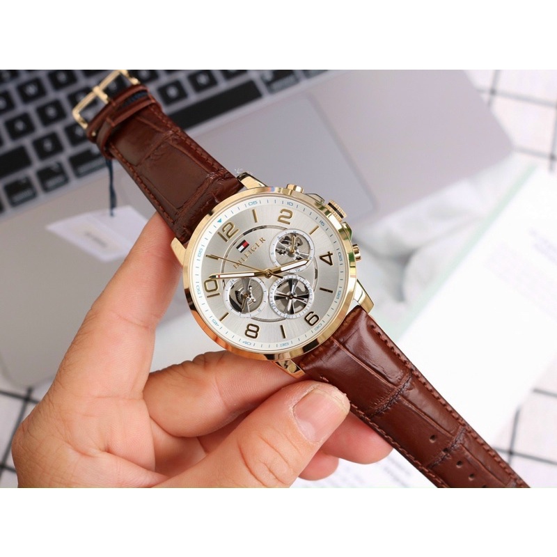 ĐỒNG HỒ NAM TOMMY HILFIGER SPORT DÂY DA CAO CÂP FULLBOX SẢN PHẨM