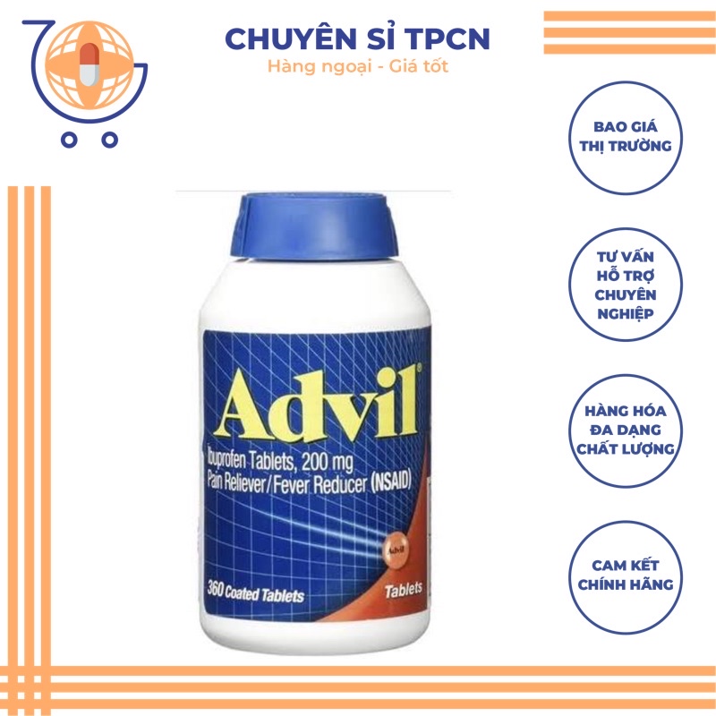 💥GIÁ TỐT💥 Viên uống  Advil 360 viên của Mỹ