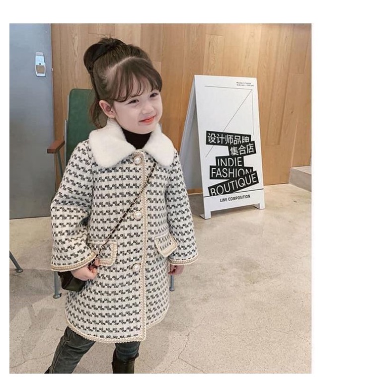 ÁO KHOÁC DẠ CỔ LÔNG CHO BÉ QCCC