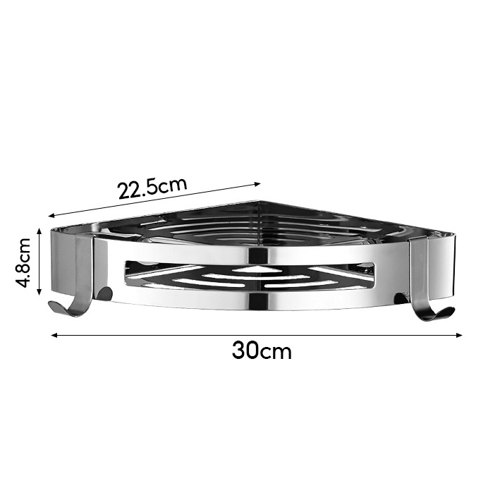 Kệ Góc Tường Inox Vando Chất Liệu Cao Cấp Chống Han Gỉ Tuyệt Đối Giá Để Mỹ Phẩm Gia Vị Nhà Bếp Nhà Tắm