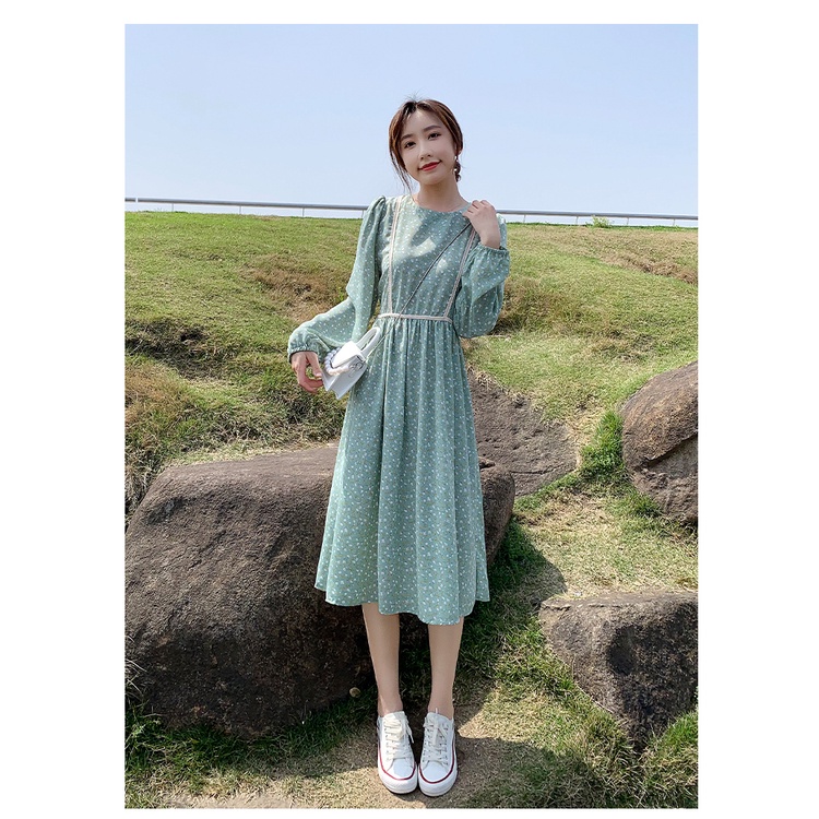 ZHELIHANGFEI Đầm Dáng Ôm In Hoa Phong Cách Cổ Điển Thời Trang Xinh Xắn Cho Nữ