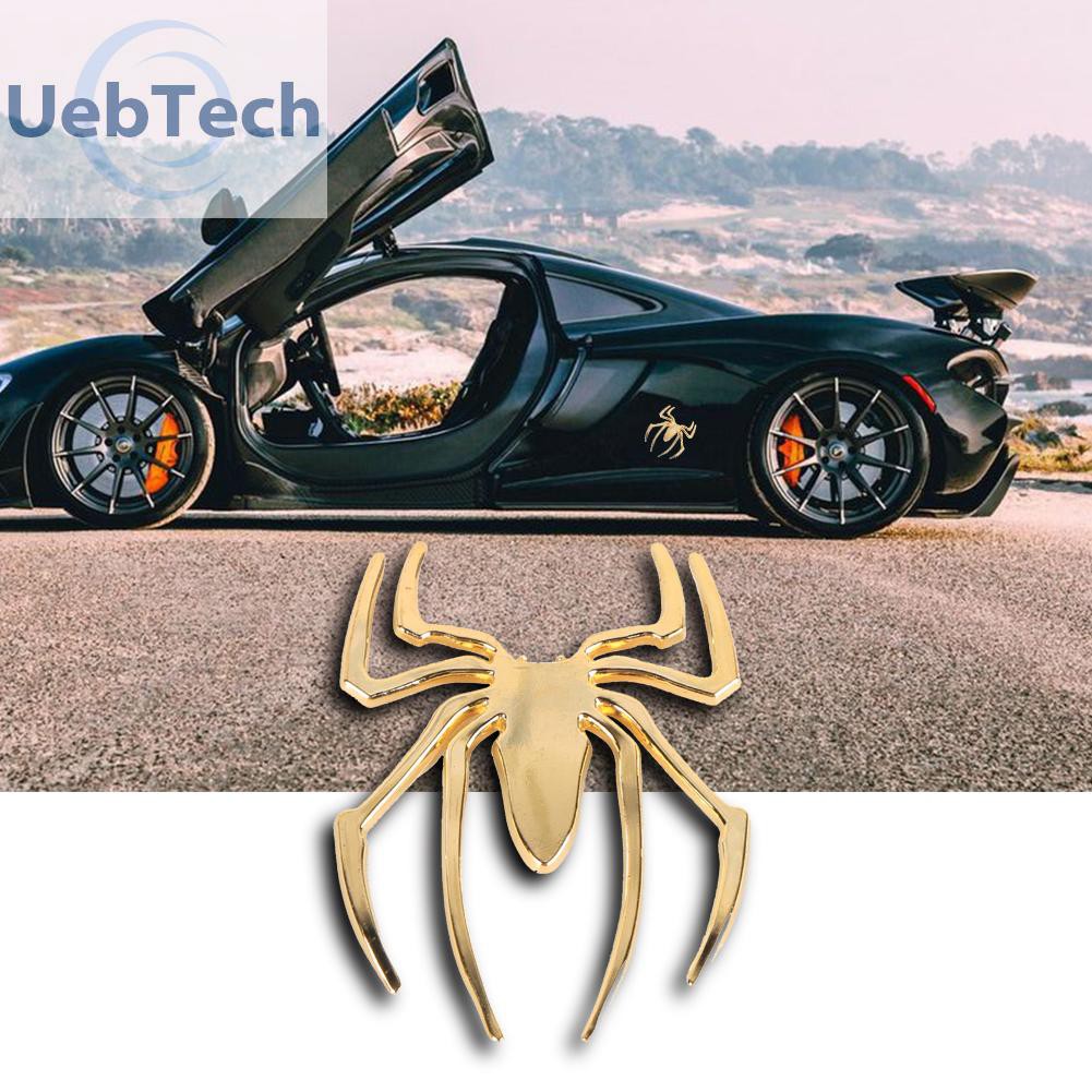 Decal Dán Trang Trí Hình Nhện 3d Mạ Điện Cho Xe Hơi