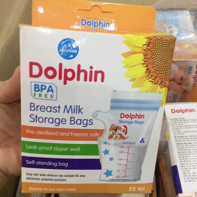 Túi trữ sữa Dolphin 150ml Hộp 25 túi