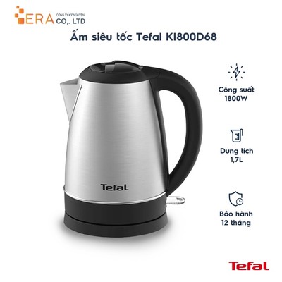 Ấm siêu tốc 1.7L Tefal KI800D68 1800W - Hàng chính hãng
