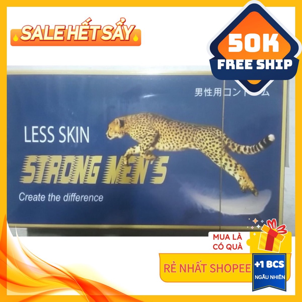 STRONGMEN LESS SKIN Bao Cao Su - Kéo Dài Cuộc Yêu - Hộp 12c