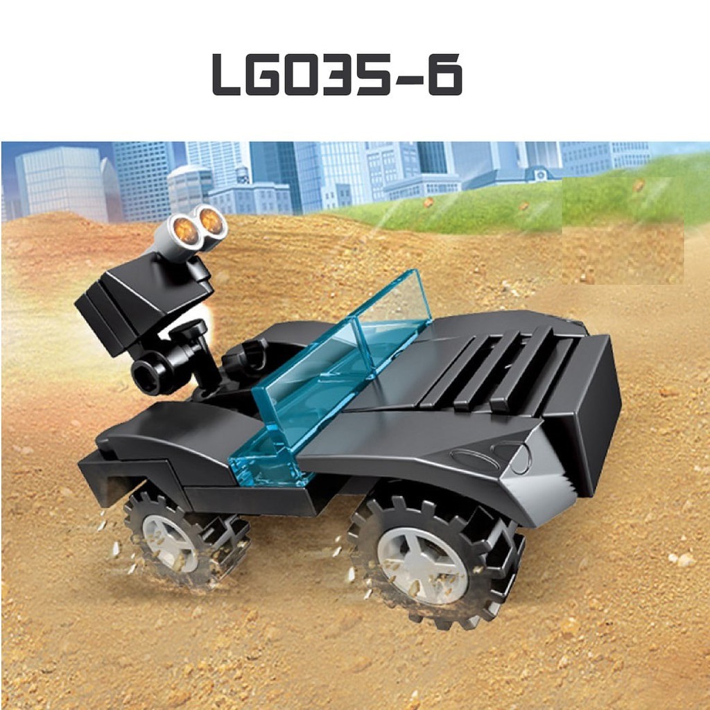 Bộ xếp hình mini - xe cảnh sát