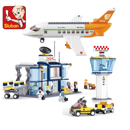 Đồ chơi lắp ráp lego hoạ tiết sân bay quốc tế dành cho bé