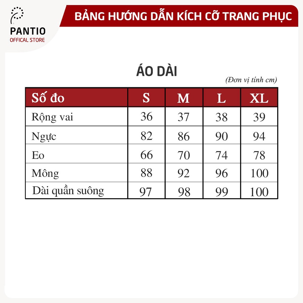 Áo dài chất liệu lụa bóng họa tiết nổi bật dáng ôm  BDA10037- PANTIO