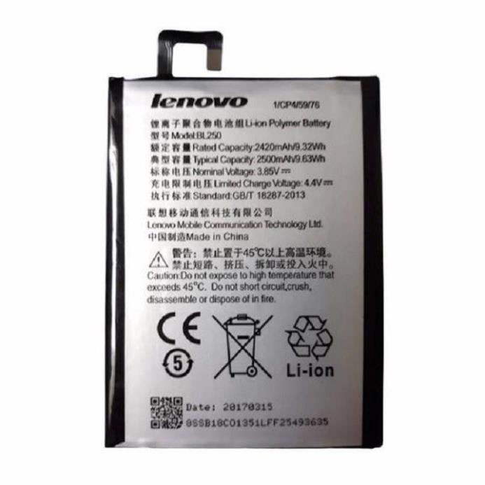 PIN LENOVO VIBE S1 / S1A40 BL250 ZIN HÃNG , cam kết uy tín chất lượng