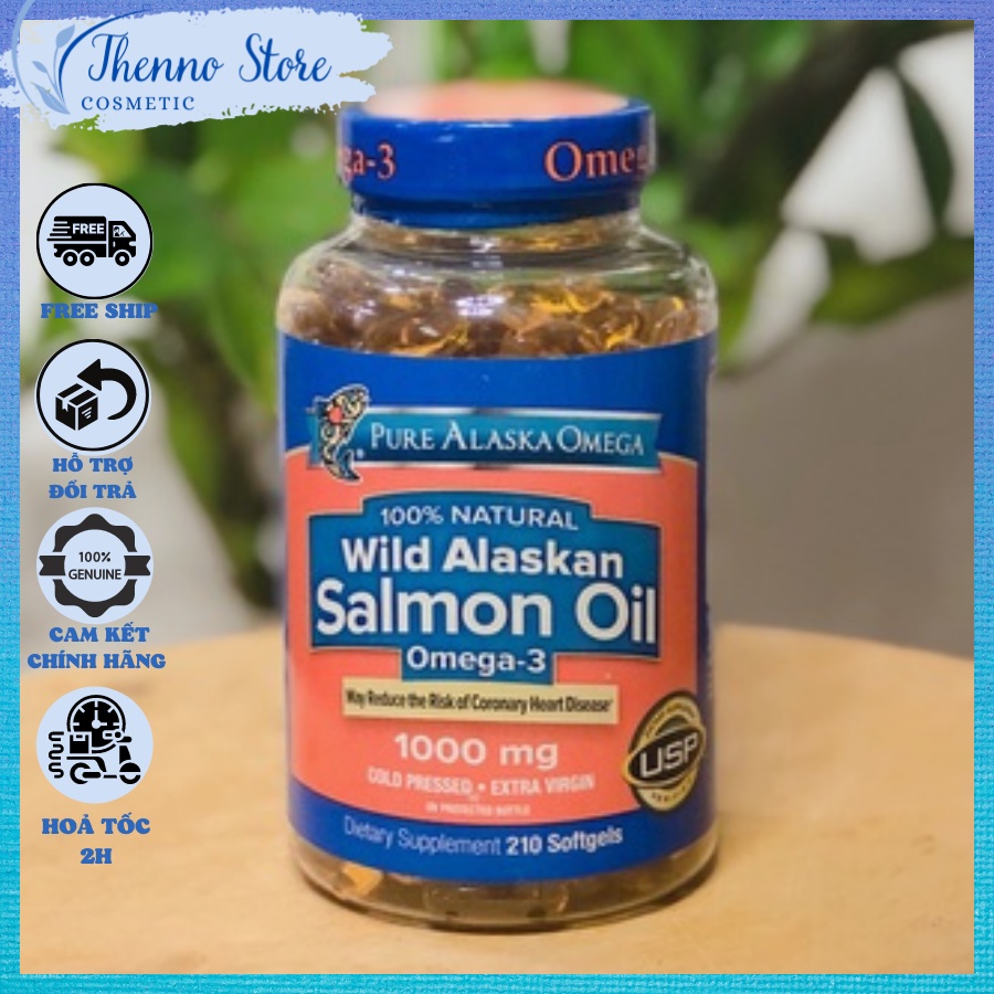 Dầu Cá Omega 3 Wild Alaskan Salmon Oil 1000mg - Hàng Mỹ