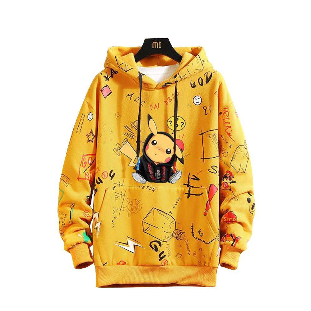 ÁO HOODIE UNISEX NAM NỮ PIKACHU NGẬM ỐNG HÚT PHONG CÁCH THỜI TRANG