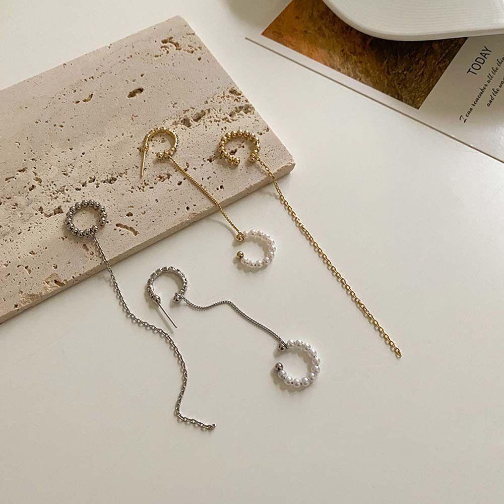 Khuyên Tai Tua Rua Đính Hạt Phong Cách Hàn Quốc Đơn Giản VANES1 Dành Cho Bạn Nữ