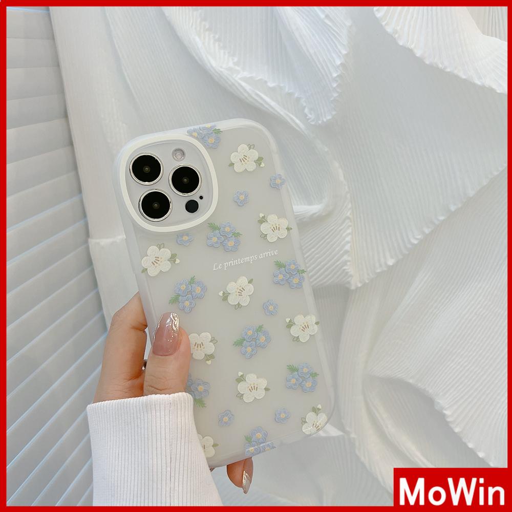 Ốp điện thoại in hình hoa xanh lam thích hợp cho iPhone 13 pro max iPhone 12 pro max iPhone 11 iPhone7 plus