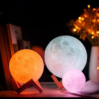 Đèn ngủ mặt trăng 8cm, Đèn trang trí Moon Light 3D