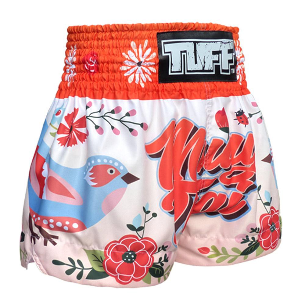 Quần Muay Thai Tuff Pastel Birds - Orange