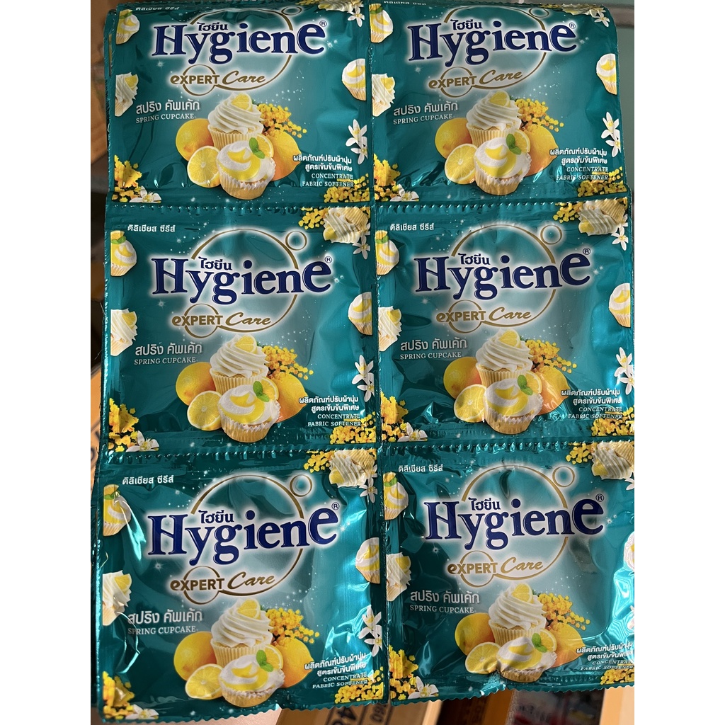 Combo 05 dây Nước xả vải Hygiene Thái Lan siêu đậm đặc, siêu thơm 20ml x 12  đủ màu