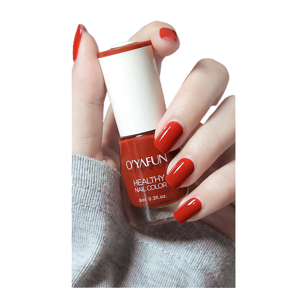 [Hàng mới về] Lọ sơn móng tay thành phần tự nhiên màu sắc xinh xắn dành cho nữ 8ml