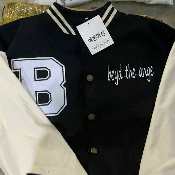 Áo Khoác Nữ Croptop Chữ B Chất Da Lộn Kiểu Bomber Form Rộng Mặc Trẻ Trung Năng Động NEW UNISEX