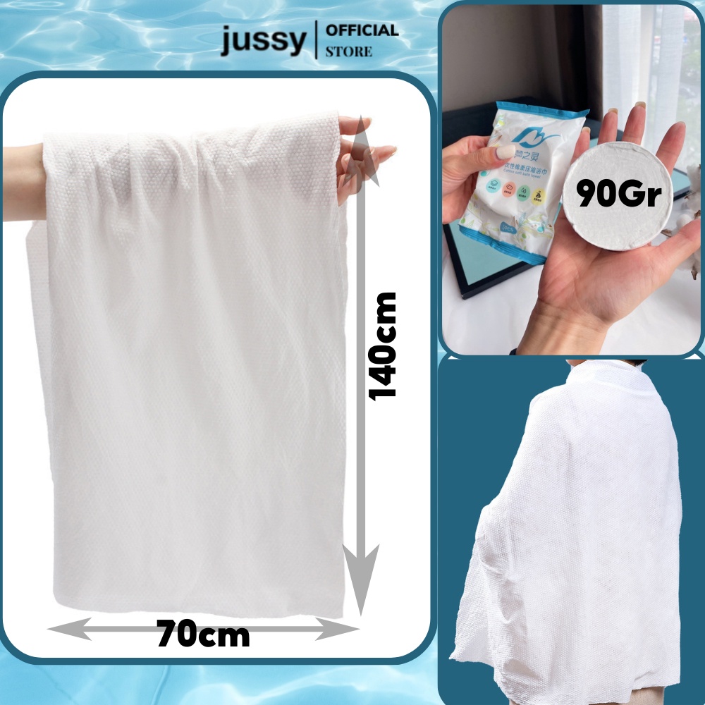 Khăn Tắm Nén Jussy Official Khăn Nén Du Lịch, Spa Loại To 100% Cotton Size Lớn 70x140 Cao Cấp Tiện Lợi | BigBuy360 - bigbuy360.vn