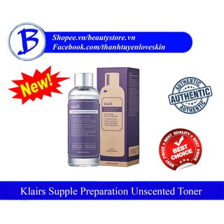 [AUTH] Nước hoa hồng giảm viêm Klairs Supple Preparation Unscented Toner 180ml