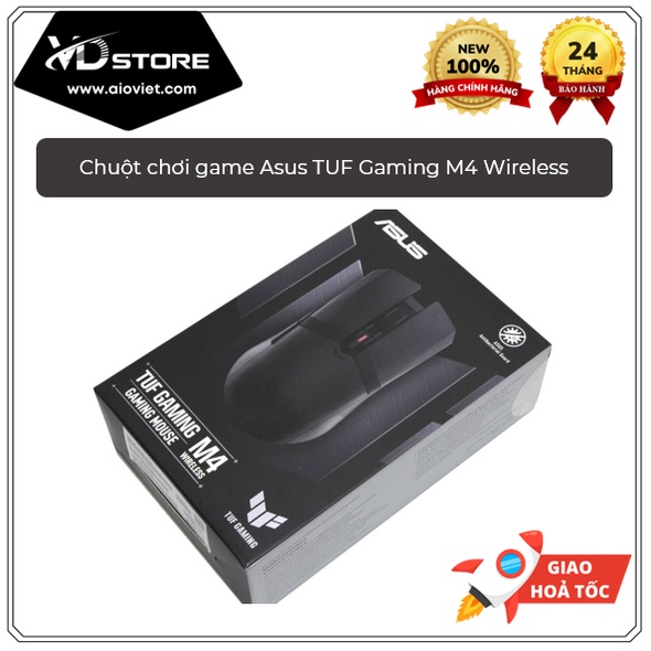 Chuột chơi game không dây ASUS TUF GAMING M4 WIRELESS - New box chính hãng, BH 24 tháng (màu Đen)