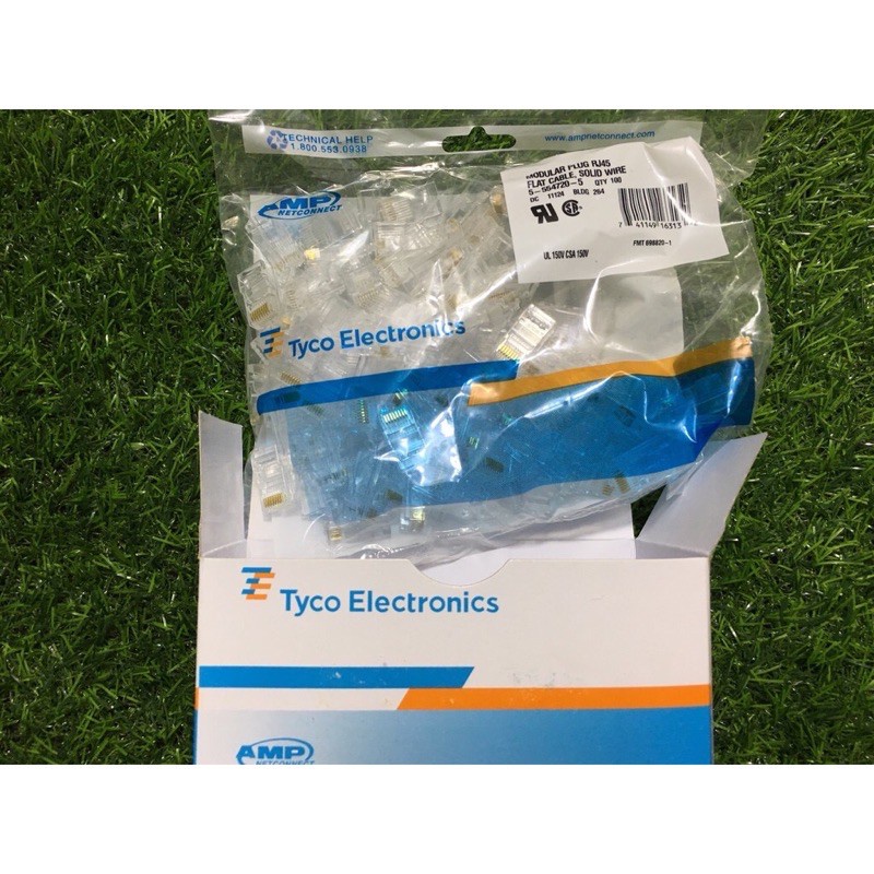 Hạt mạng RJ45 AMP - Xuyên Thấu hộp 100 hạt chất lượng cao giá rẻ ADOO