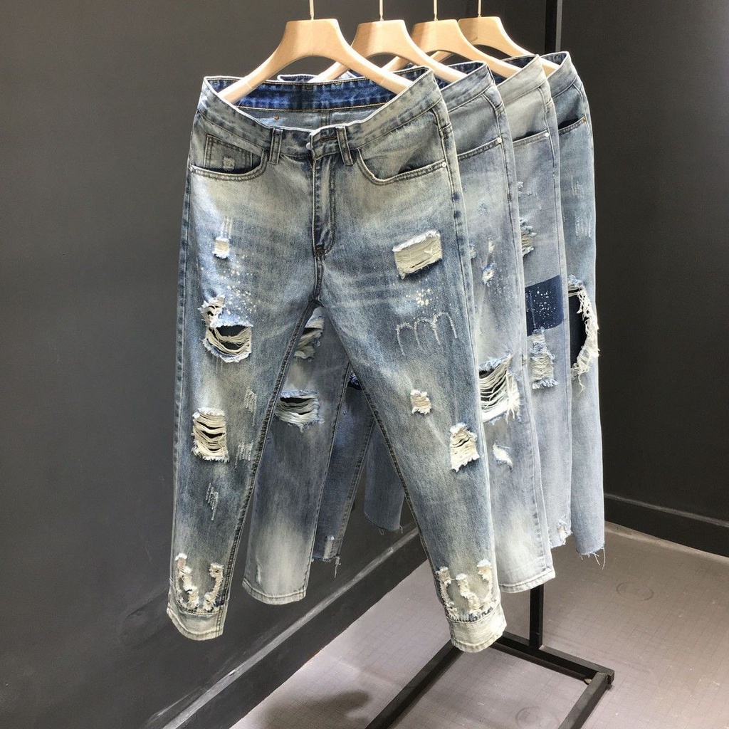 Quần Jean Dài Dáng Ôm Phối Rách Kiểu Trẻ Trung Cho Nam levis 501 2022