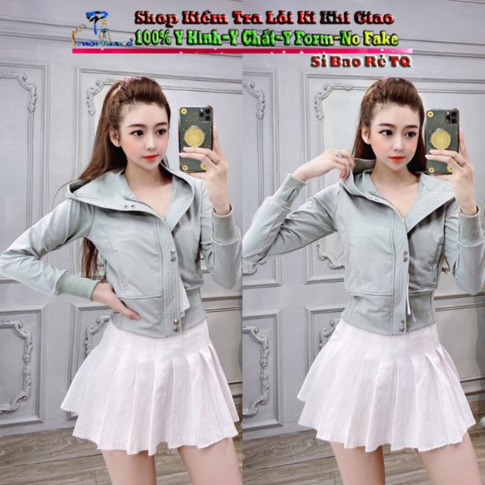 Áo Khoác Nữ Form Lửng Thun Cotton Cao Cấp Có Nón Mẫu Mới Hót 2020-Hàng Có Sẵn [GIÁ SỈ] | BigBuy360 - bigbuy360.vn
