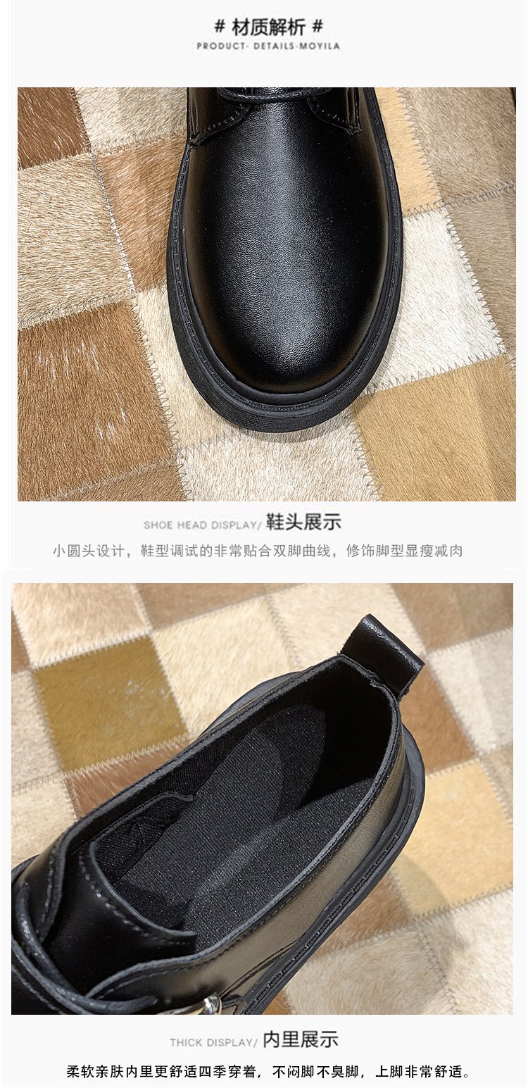 Giày Oxford Đế Bằng Phối Khóa Gài Thời Trang Thanh Lịch | BigBuy360 - bigbuy360.vn