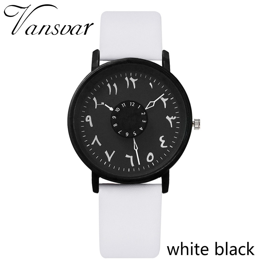 Đồng hồ đeo tay bộ máy thạch anh dây đeo da sáng tạo dành cho nữ