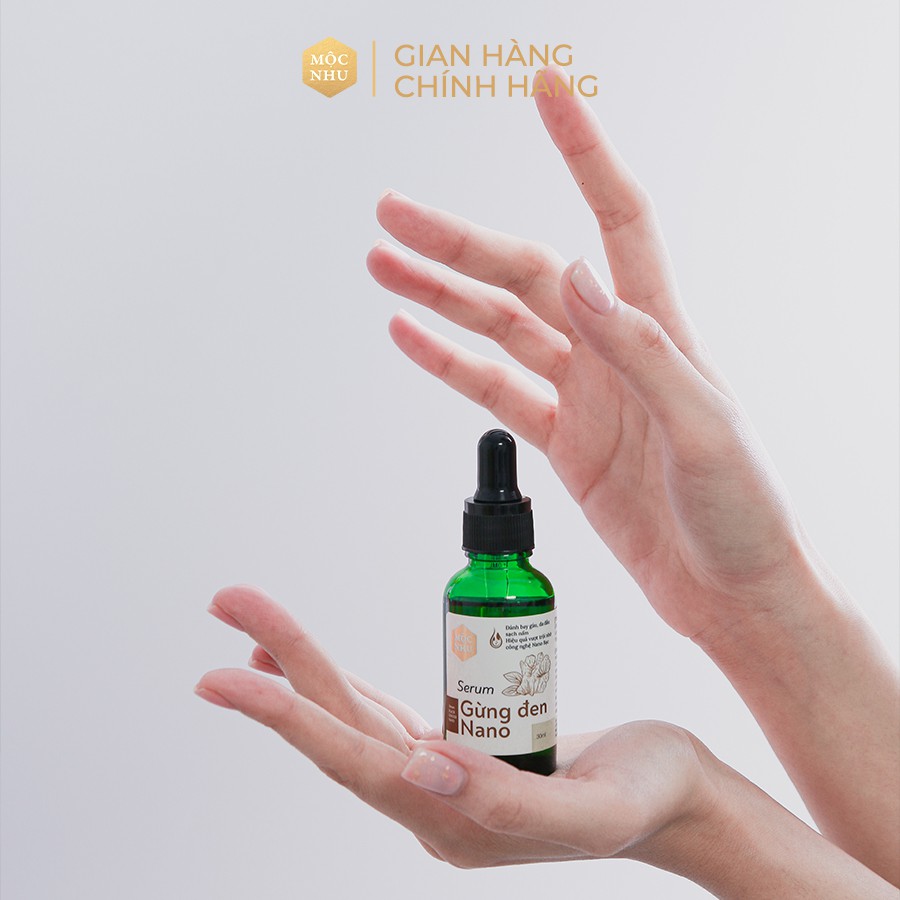 Serum Gừng Đen Nano Mộc Nhu 30ml - Dứt Điểm Gàu Ngứa, Nấm Da Đầu