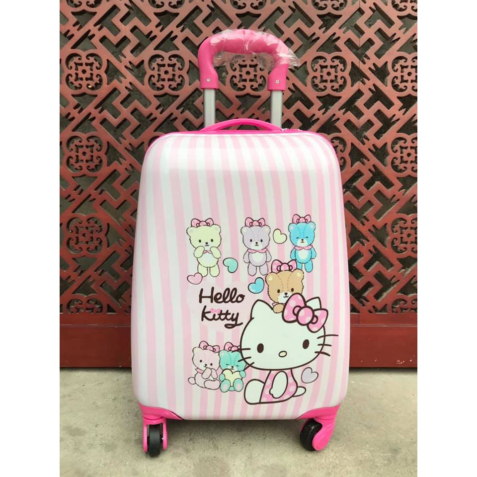 Vali du lịch in hình 2 mặt cho bé. Size 16in