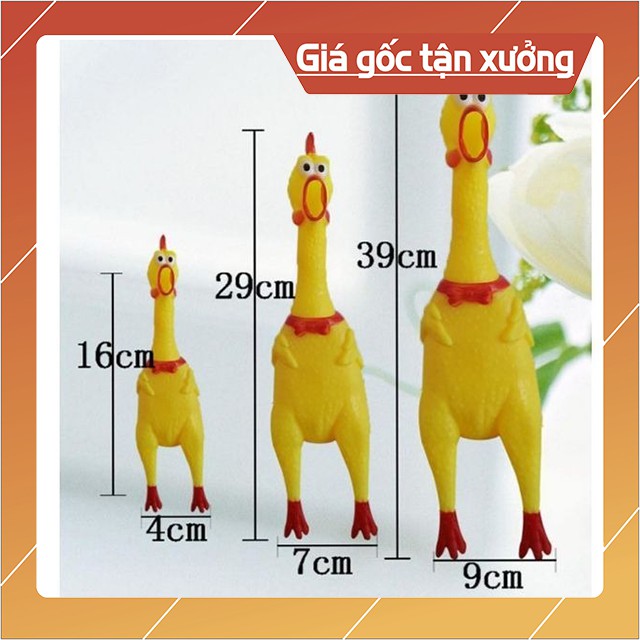 Đồ Chơi Cho Chó Mèo Gặm Hình Con Gà Nhựa Mới Nở Kêu Ò Ó O Chống Ngứa Răng - Bobo Pet Shop Hà Nội