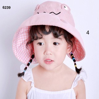 mũ vải rộng vành cho bé gái hàng xuất