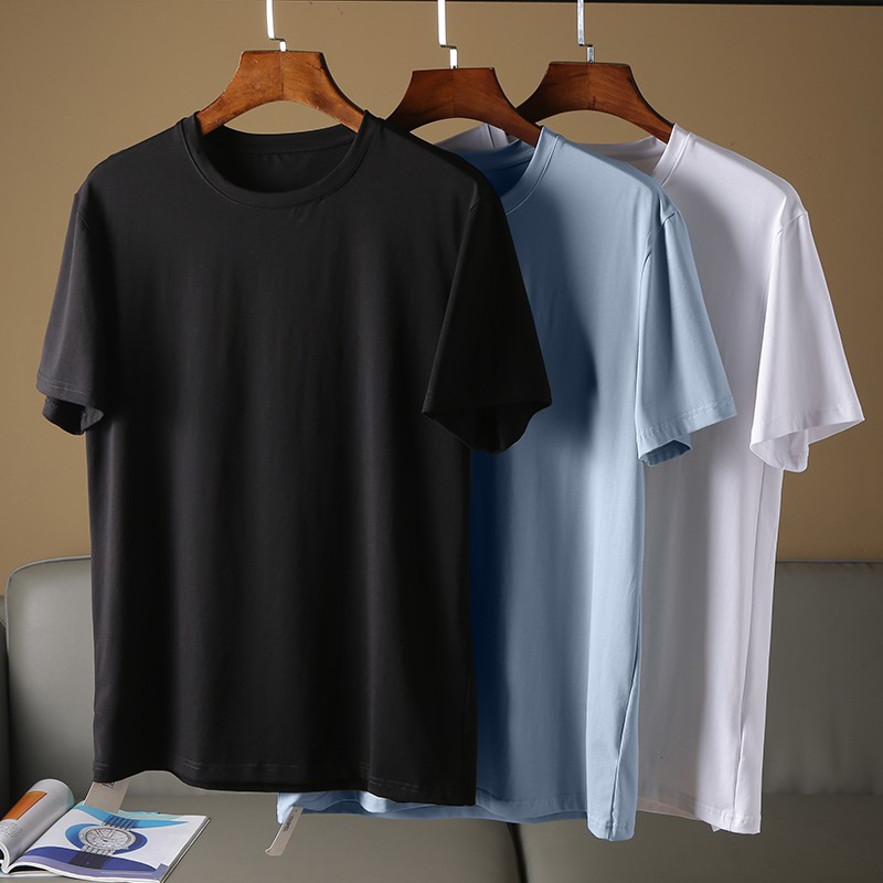 Áo Thun Nam Unisex thiết kế tay ngắn cổ tròn trơn basic tee , áo phông nam nữ cotton co giãn 4 chiều QTN0