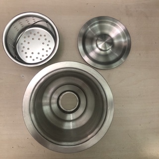 Bộ xả chậu rửa chén bát đôi, 2 hộc inox phi 140mm