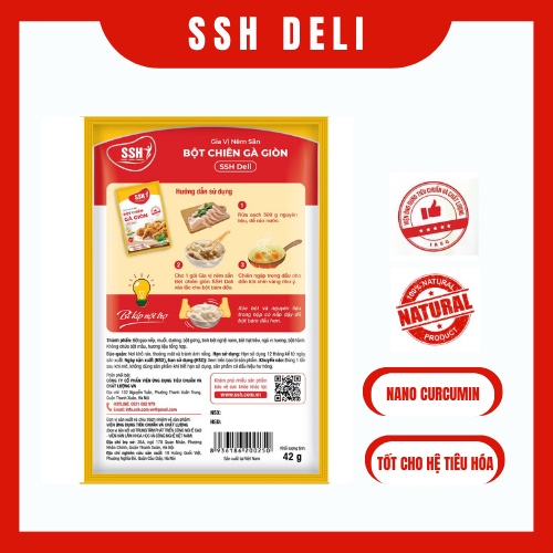 Gia vị nêm sẵn bột chiên gà giòn SSH Deli - Hàng chính hãng