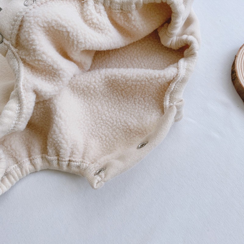 Set Áo Liền Quần Hình Gấu Kèm Mũ Thời Trang Cho Bé 0-2 Tuổi