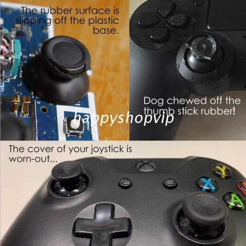 HSV 3D Analog Joystick Thumbsticks Cap Replacement with T8 T6 Repair Screwdriver Kit for XboxOne/PS4/PS5 Controller