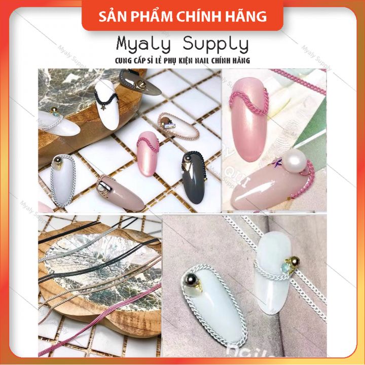 Dây Xích Nhiều Màu Làm Nail Set 6