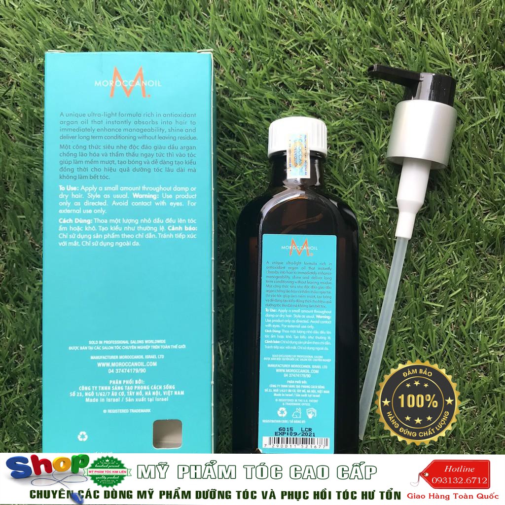 [Moroccanoil-chính hãng] Tinh dầu dưỡng phục hồi tóc hư tổn khô xơ Moroccanoil Treatment 125ml